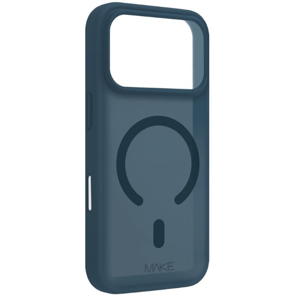 Фото - Чехол для смартфона MAKE for Apple iPhone 17 Pro Silicone Aura Magnet Dark Blue (MCLAM-AI17PDB)